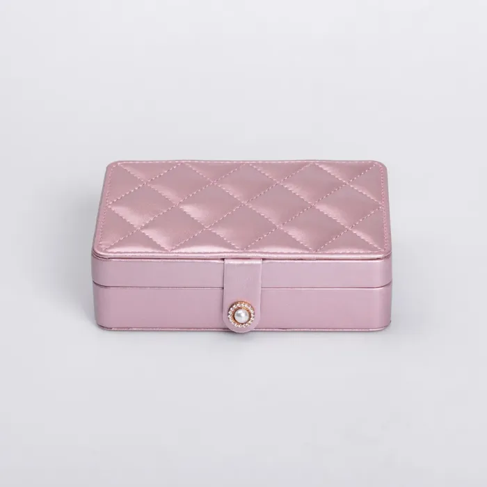 Скринька для прикрас з еко шкіри 16×11×4.7 см органайзер для ювелірних виробів (HP-5-30PP) - изображение 3