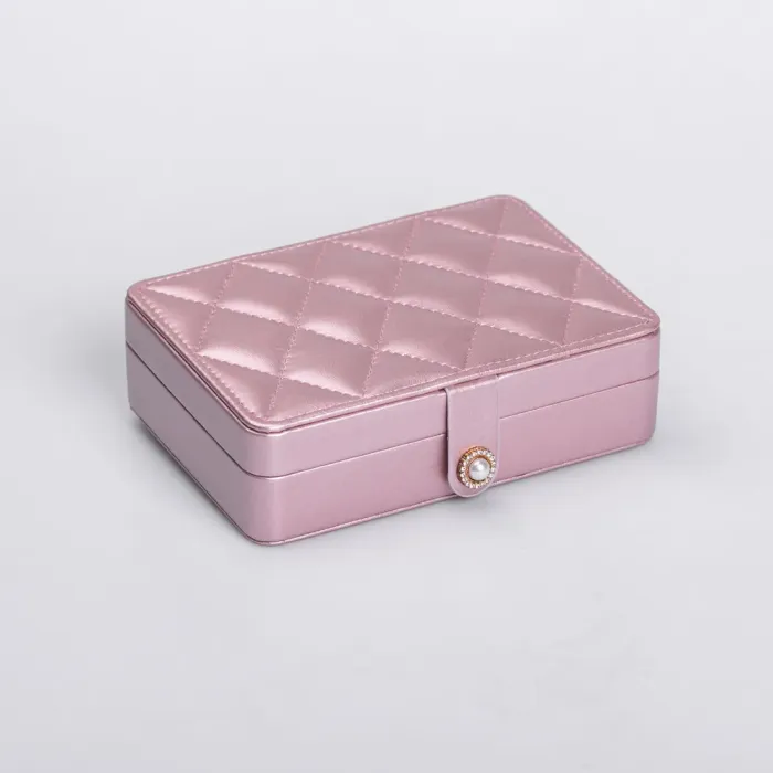 Скринька для прикрас з еко шкіри 16×11×4.7 см органайзер для ювелірних виробів (HP-5-30PP) - изображение 1