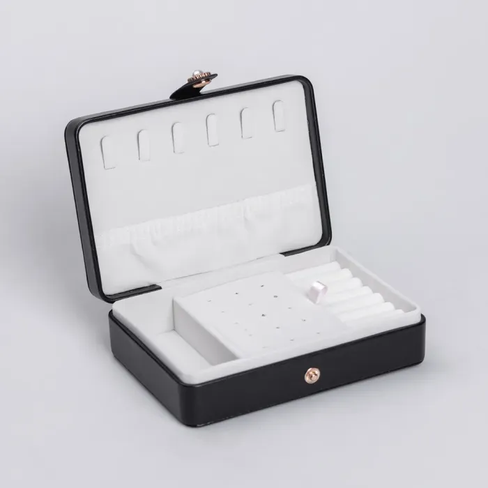Скринька для прикрас з еко шкіри 16×11×4.7 см органайзер для ювелірних виробів (HP-5-30B) - изображение 4