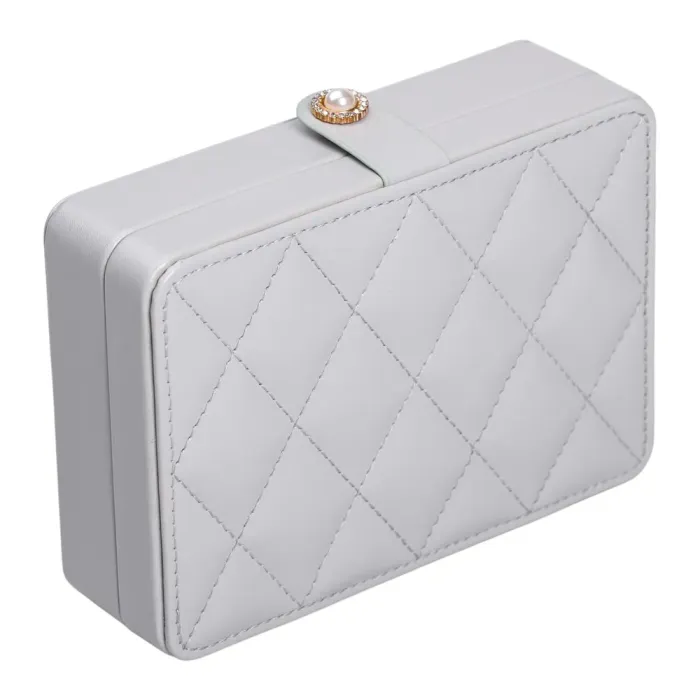 Скринька для прикрас з еко шкіри 16×11×4.7 см органайзер для ювелірних виробів (HP-5-30G) - изображение 5