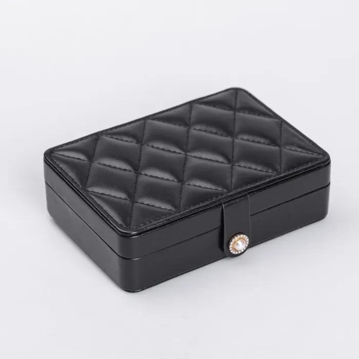 Скринька для прикрас з еко шкіри 16×11×4.7 см органайзер для ювелірних виробів (HP-5-30B) - изображение 1