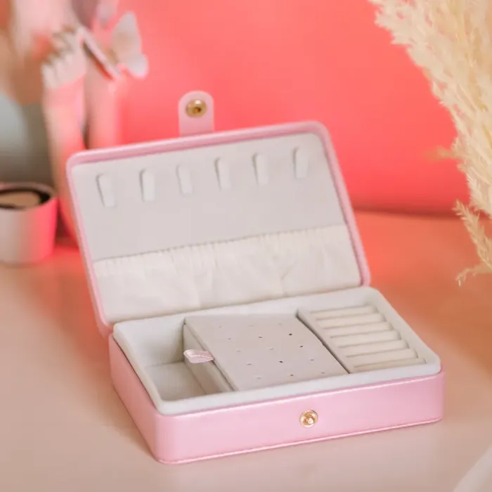 Скринька для прикрас з еко шкіри 16×11×4.7 см органайзер для ювелірних виробів (HP-5-30P) - изображение 6