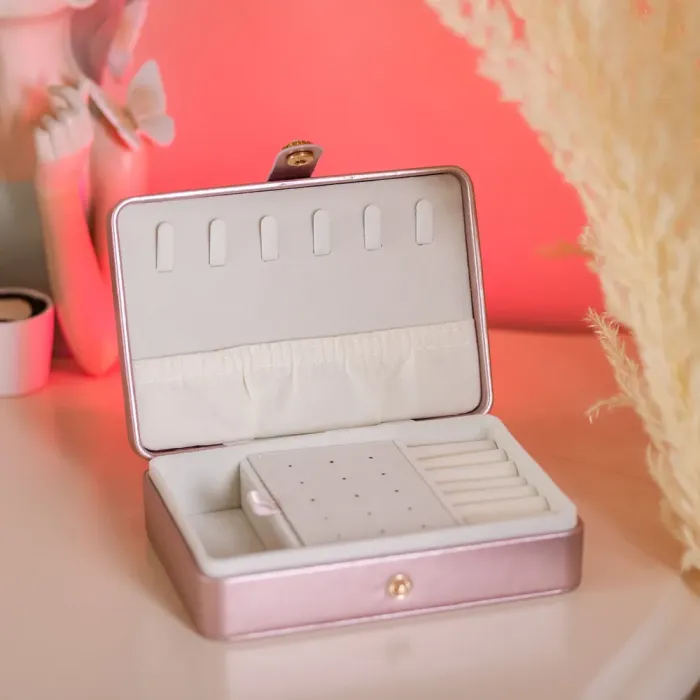 Скринька для прикрас з еко шкіри 16×11×4.7 см органайзер для ювелірних виробів (HP-5-30PP) - изображение 6