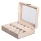 Скринька для прикрас з еко шкіри 25.5×20×7.5 см органайзер для ювелірних виробів (HP-5-6GOLD)
