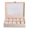 Скринька для прикрас з еко шкіри 25.5×20×7.5 см органайзер для ювелірних виробів (HP-5-6GOLD)