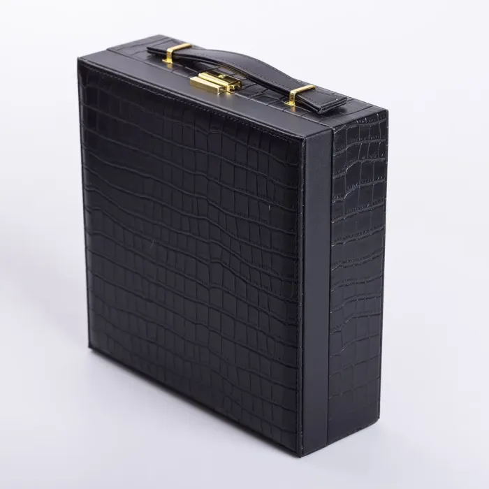 Скринька для прикрас з еко шкіри 2 яруси органайзер для ювелірних виробів (HP-5-35B) - изображение 7