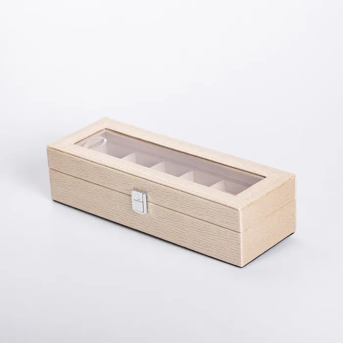 Скринька для прикрас із еко шкіри 31×11×8 см органайзер для ювелірних виробів (HP-5-5BE) - зображення 3