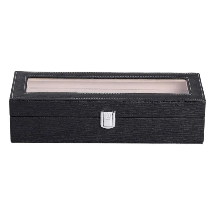 Скринька для прикрас із еко шкіри 31×11×8 см органайзер для ювелірних виробів (HP-5-5B) - зображення 8
