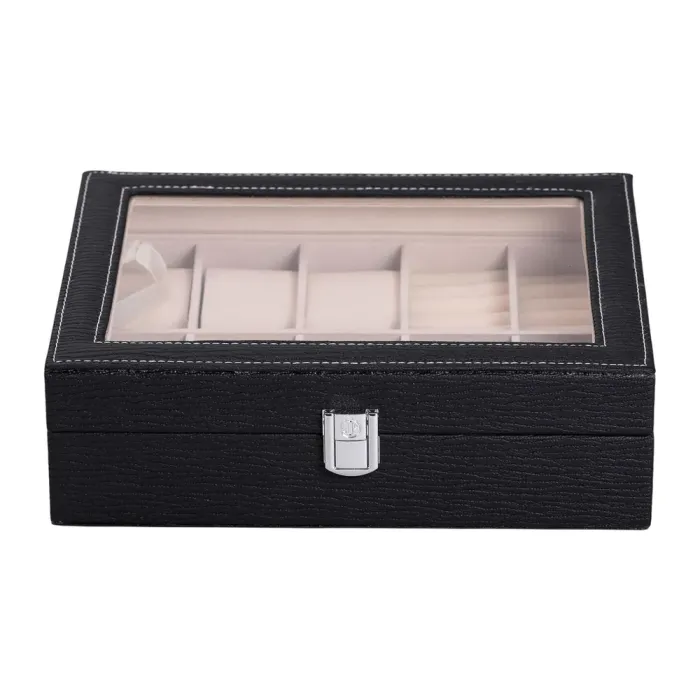 Скринька для прикрас з еко шкіри із дзеркалом органайзер для ювелірних виробів (HP-5-6B) - зображення 6