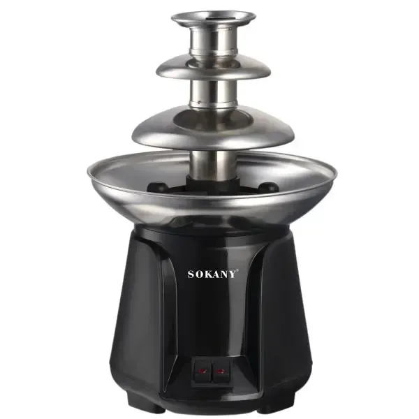 Шоколадний фонтан на 3 яруси фондю шоколадниця шоколадна 60 Вт фонтанчик для вечірки, весілля SK-07069 (SK-07069) - зображення 1