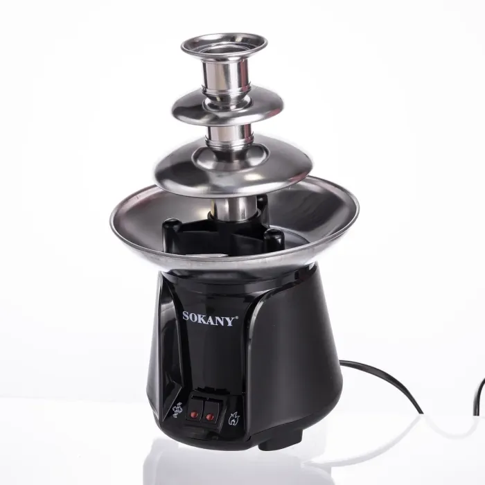 Шоколадний фонтан на 3 яруси фондю шоколадниця шоколадна 60 Вт фонтанчик для вечірки, весілля SK-07069 (SK-07069) - зображення 3