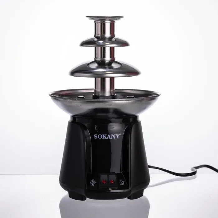 Шоколадний фонтан на 3 яруси фондю шоколадниця шоколадна 60 Вт фонтанчик для вечірки, весілля SK-07069 (SK-07069) - зображення 4