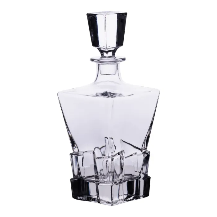 Декантер для віскі 1 літр скляний під віскі 11×11×28 см г з пробкою HP-19-32 (HP-19-32) - зображення 1