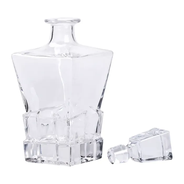 Декантер для віскі 1 літр скляний під віскі 11×11×28 см г з пробкою HP-19-32 (HP-19-32) - зображення 4