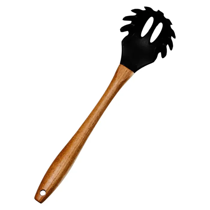 Силіконова ложка для спагетті з дерев'яною ручкою 30 (см) ложка для макаронів, пасти лопатка для спагетті HP-8-57 (HP-8-57) - изображение 1