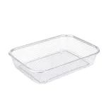 Сито-кошик для миття овочів та фруктів 24х15х5 см друшляк з нержавіючої сталі (HP-19-23-S)