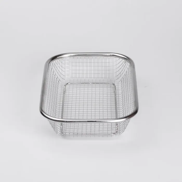 Сито-корзина для мытья овощей и фруктов 24х15х5 см дуршлаг из нержавеющей стали (HP-19-23-S) - изображение 4