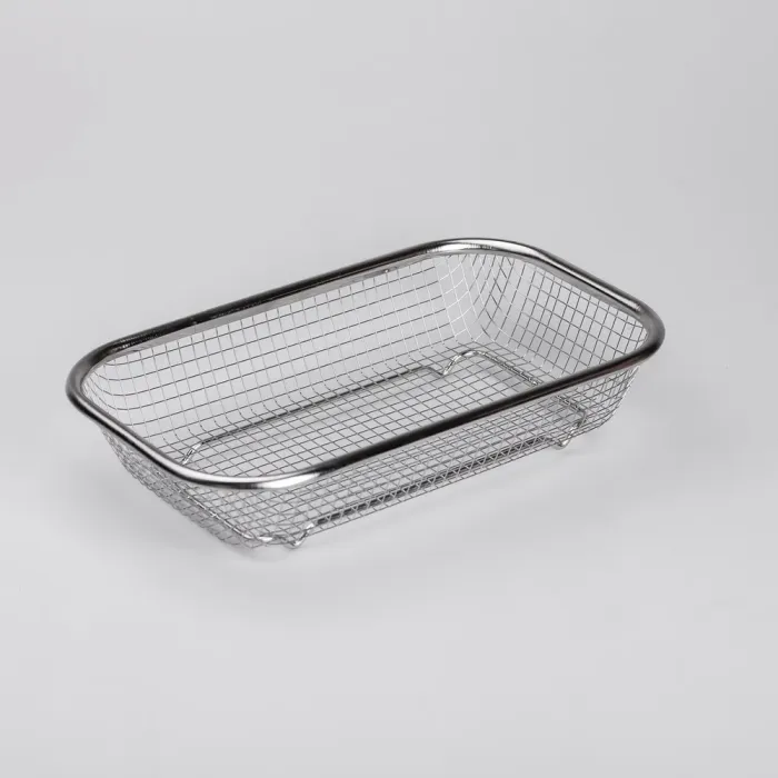 Сито-корзина для мытья овощей и фруктов 24х15х5 см дуршлаг из нержавеющей стали (HP-19-23-S) - изображение 5