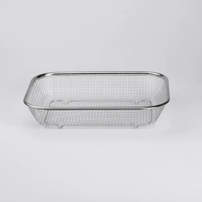 Сито-корзина для мытья овощей и фруктов 29.5х21х6 см дуршлаг из нержавеющей стали (HP-19-23-M) - изображение 4