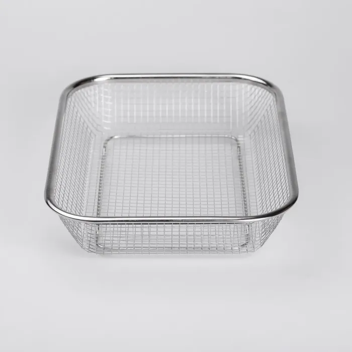 Сито-корзина для мытья овощей и фруктов 29.5х21х6 см дуршлаг из нержавеющей стали (HP-19-23-M) - изображение 5