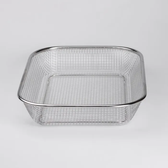 Сито-корзина для мытья овощей и фруктов 37.5х27.5х6.8 см дуршлаг из нержавеющей стали (HP-19-23-L) - изображение 3