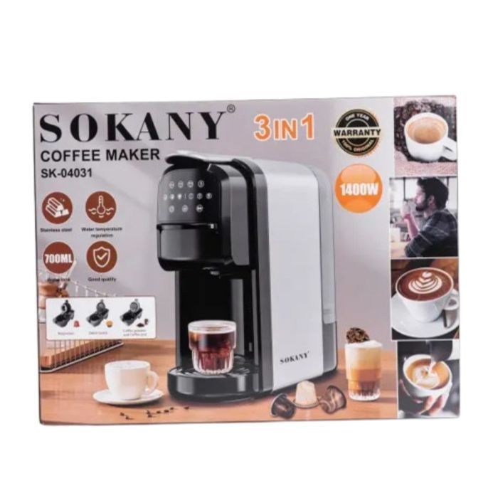 Капсульна кавоварка Sokany 1400 Вт 700 мл капсульна кавомашина кавоварка електрична для дому SK-04031 (SK-04031) - изображение 12