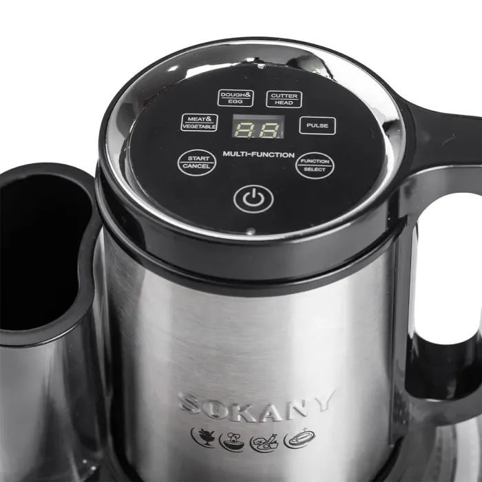 Чопер подрібнювач 600 Вт 6 лез з чашею на 2,5 літра м'ясорубка Sokany SK-06035 (SK-06035) - изображение 7