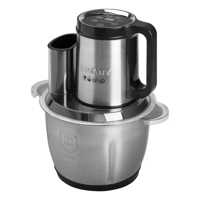 Чопер подрібнювач 600 Вт 6 лез з чашею на 2,5 літра м'ясорубка Sokany SK-06035 (SK-06035) - изображение 4