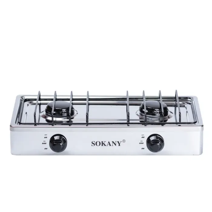 Газовая плита настольная на 2 конфорки 4.4 кВт Sokany (SK07006) - изображение 2