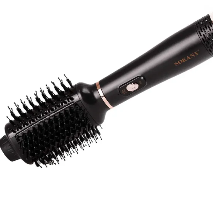 Фен стайлер для волосся 3 в 1 керамічний 1000 Вт поворотна насадка і щітка фен Sokany SK-1922 (SK1922) - зображення 1