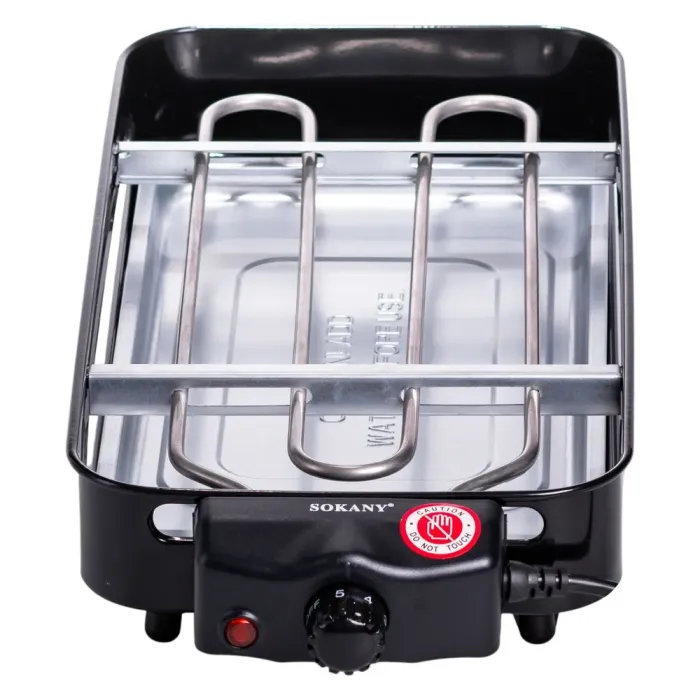 Електричний гриль  настільний чорний 1500 Вт Sokany SK-6112 (SK-6112B) - изображение 6