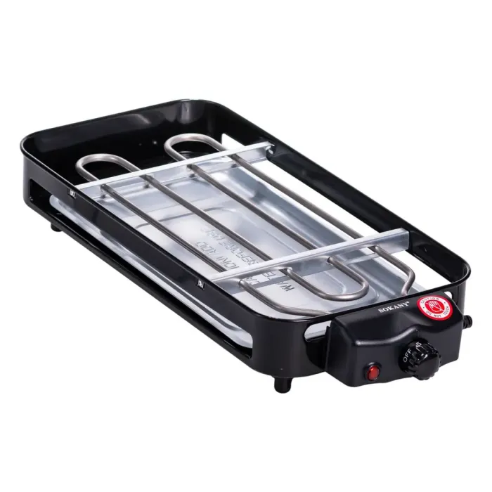 Електричний гриль  настільний чорний 1500 Вт Sokany SK-6112 (SK-6112B) - изображение 5