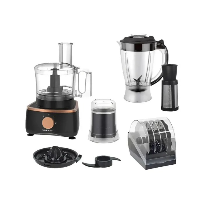 Кухонний комбайн 7в1 1000 Вт міксер кавомолка м'ясорубка і слайсер Sokany (SK7040) - зображення 1