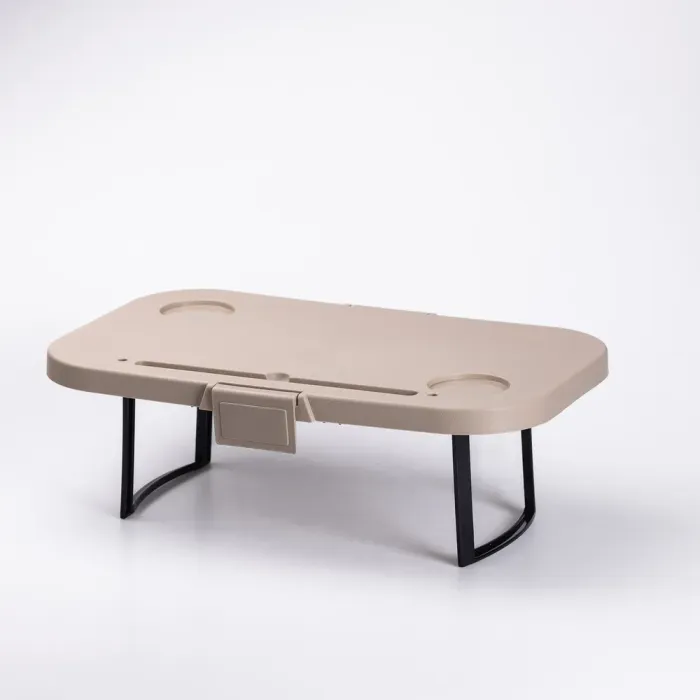 Складний кошик для пікніка з кришкою-столиком 44.8х26х14 см Бежевий (SJ-0120BE) - изображение 2