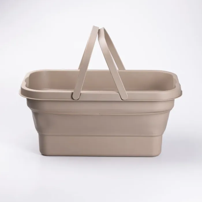 Складний кошик для пікніка з кришкою-столиком 44.8х26х14 см Бежевий (SJ-0120BE) - изображение 3