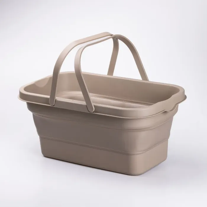 Складний кошик для пікніка з кришкою-столиком 44.8х26х14 см Бежевий (SJ-0120BE) - изображение 4