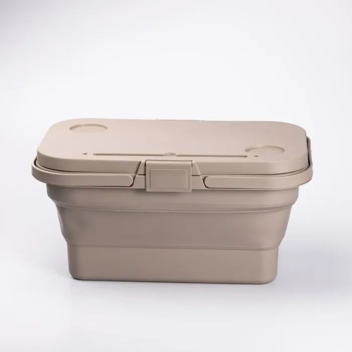 Складний кошик для пікніка з кришкою-столиком 44.8х26х14 см Бежевий (SJ-0120BE) - изображение 7