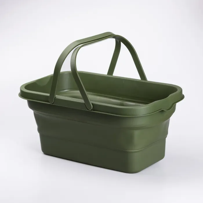 Складний кошик для пікніка з кришкою-столиком 44.8х26х14 см Зелений (SJ-0120GR) - изображение 3