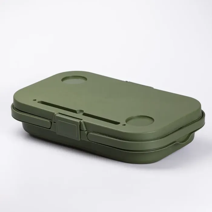 Складний кошик для пікніка з кришкою-столиком 44.8х26х14 см Зелений (SJ-0120GR) - изображение 8