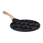 Сковорода с антипригарным покрытием 26 см для блинов, яиц и оладий, 7-секционная круглая черная (HP-39-582-B)