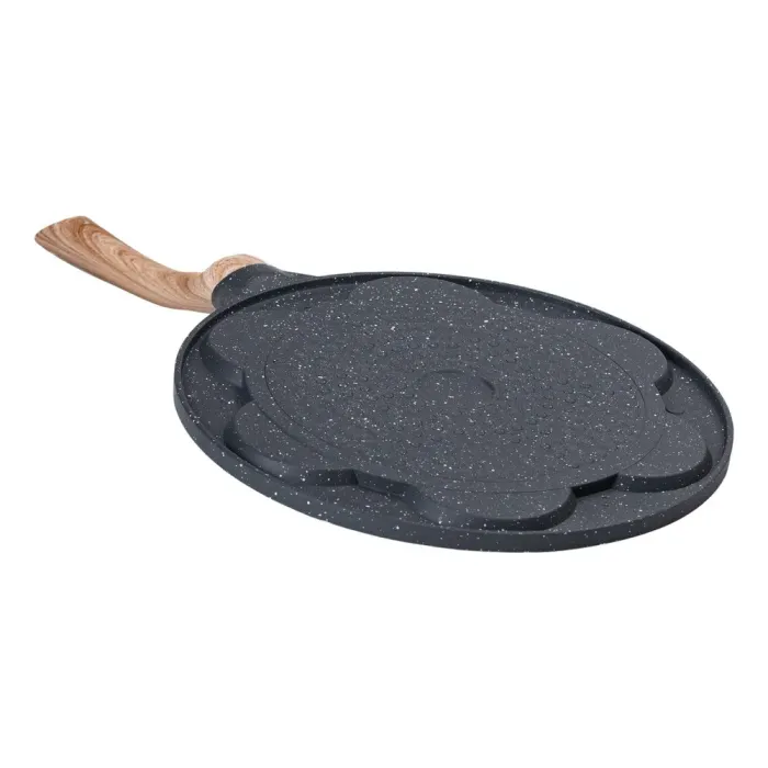 Сковорода с антипригарным покрытием 26 см для блинов, яиц и оладий, 7-секционная круглая серая (HP-39-582-C) - изображение 3