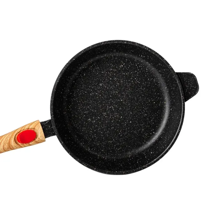 Сковорода MGC з кришкою 24 см з антипригарним покриттям 2.4 л зі знімною ручкою чорна (HP-4-463B) - зображення 2