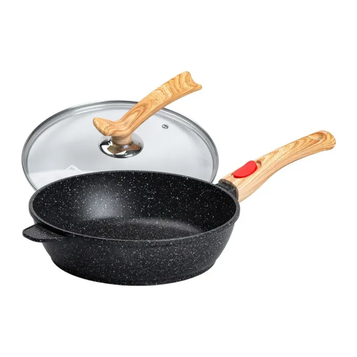 Сковорода MGC з кришкою 26 см з антипригарним покриттям 2.8 л зі знімною ручкою чорна (HP-4-464B) - зображення 3