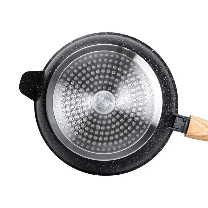 Сковорода MGC з кришкою 26 см з антипригарним покриттям 2.8 л зі знімною ручкою чорна (HP-4-464B) - зображення 4