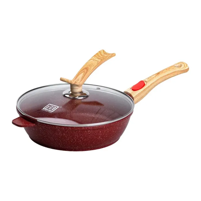 Сковорода MGC з кришкою 26 см з антипригарним покриттям 2.8 л зі знімною ручкою червона (HP-4-464R) - зображення 1