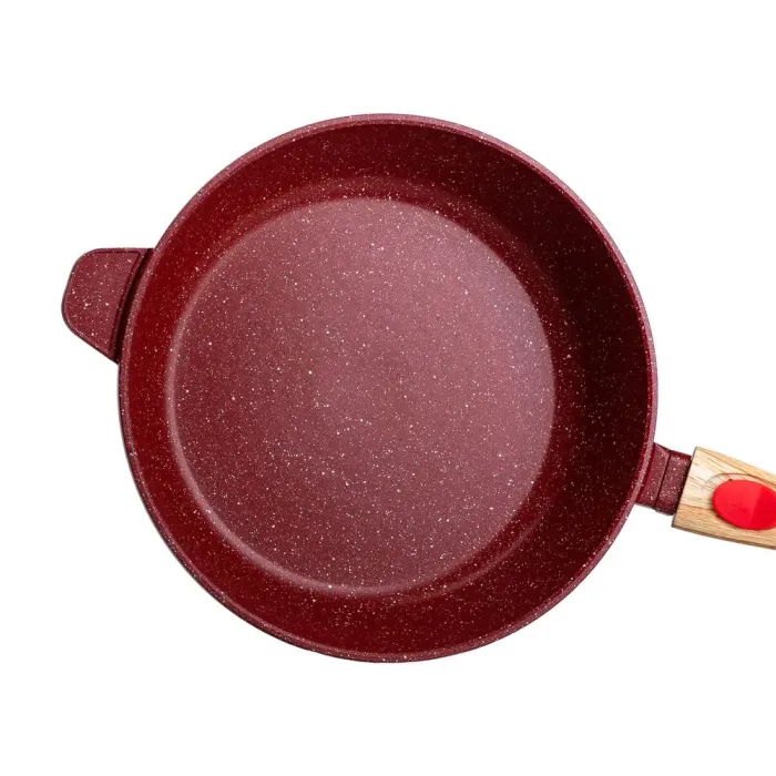 Сковорода MGC з кришкою 26 см з антипригарним покриттям 2.8 л зі знімною ручкою червона (HP-4-464R) - зображення 2