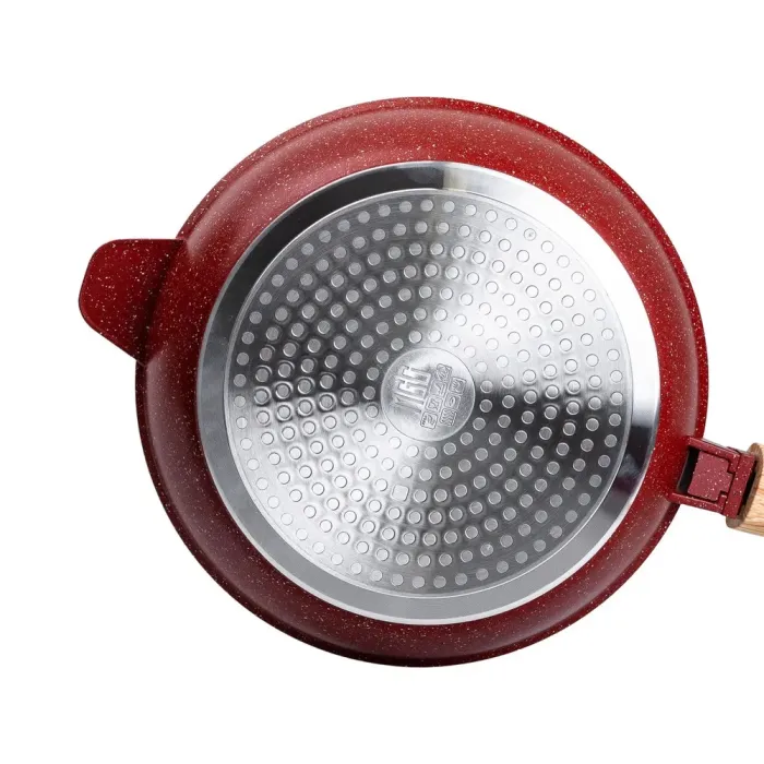 Сковорода MGC з кришкою 26 см з антипригарним покриттям 2.8 л зі знімною ручкою червона (HP-4-464R) - зображення 3