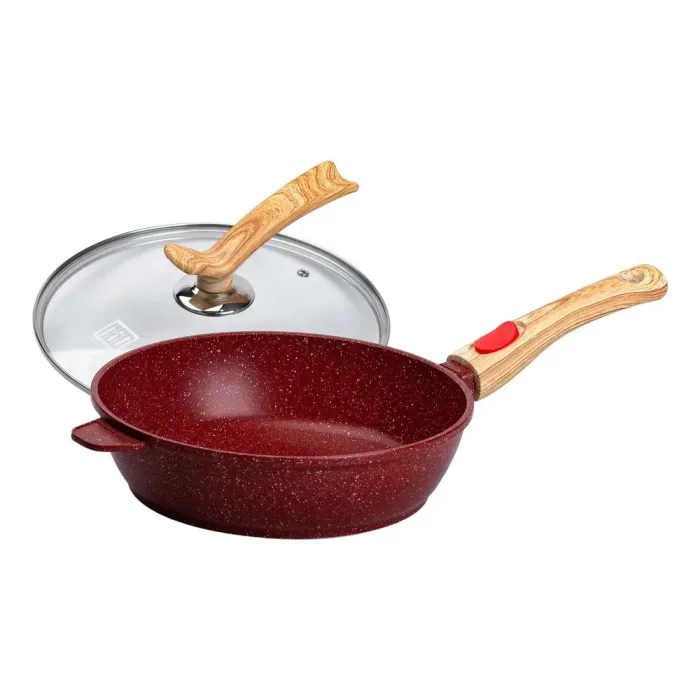 Сковорода MGC з кришкою 26 см з антипригарним покриттям 2.8 л зі знімною ручкою червона (HP-4-464R) - зображення 5