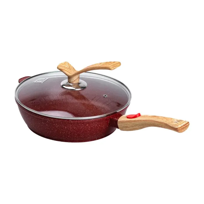 Сковорода MGC з кришкою 26 см з антипригарним покриттям 2.8 л зі знімною ручкою червона (HP-4-464R) - зображення 6