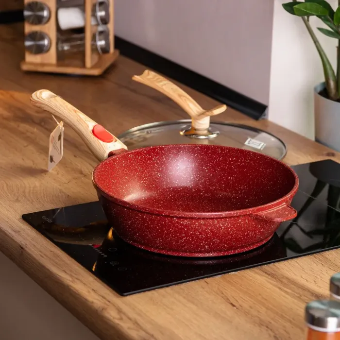 Сковорода MGC з кришкою 26 см з антипригарним покриттям 2.8 л зі знімною ручкою червона (HP-4-464R) - зображення 8